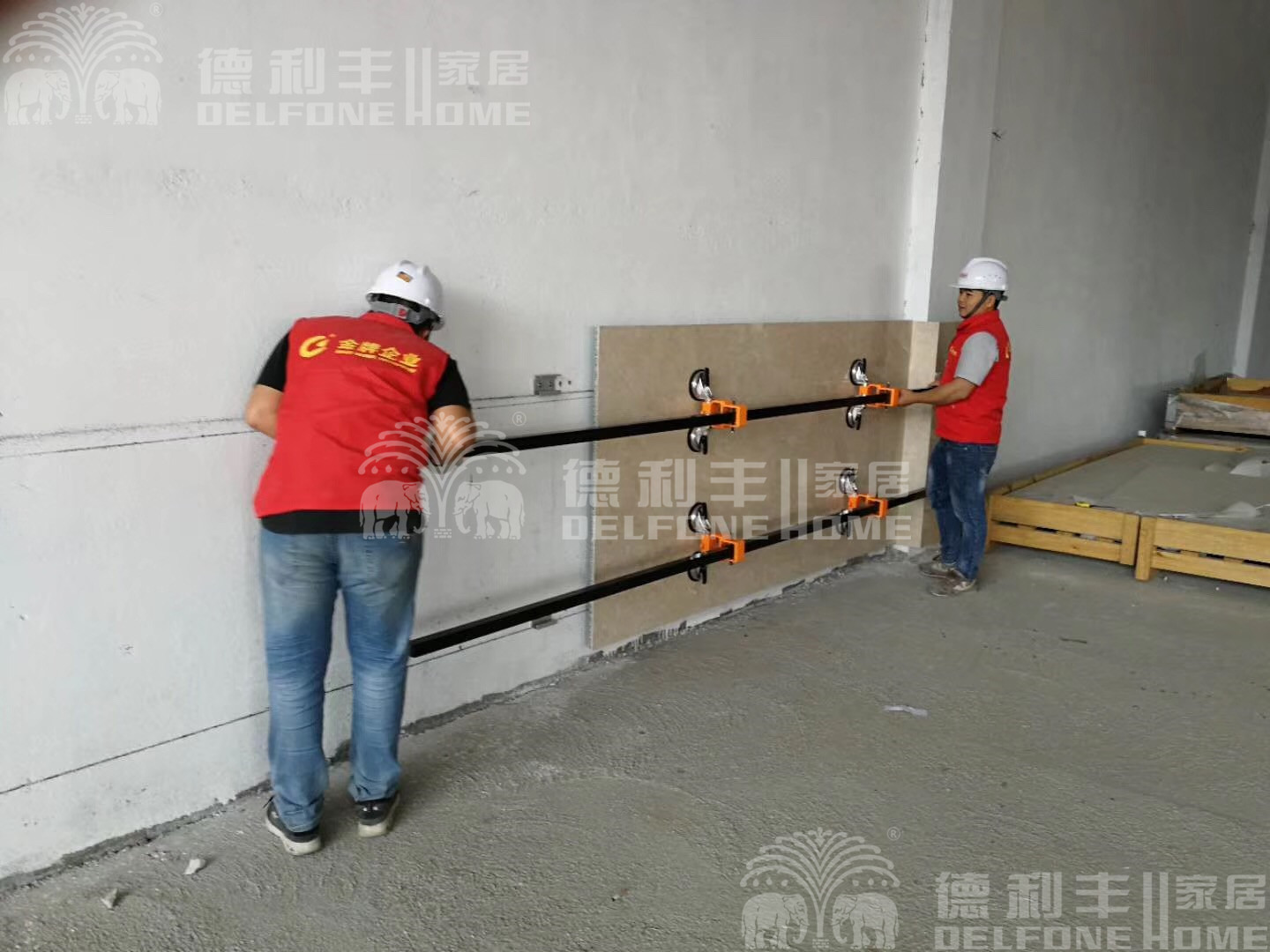 【揭秘】德利豐大巖板鋪貼視頻花絮，速速圍觀(圖11)